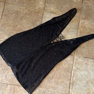 Victoria's Secret Black Lace with deep V in front & back